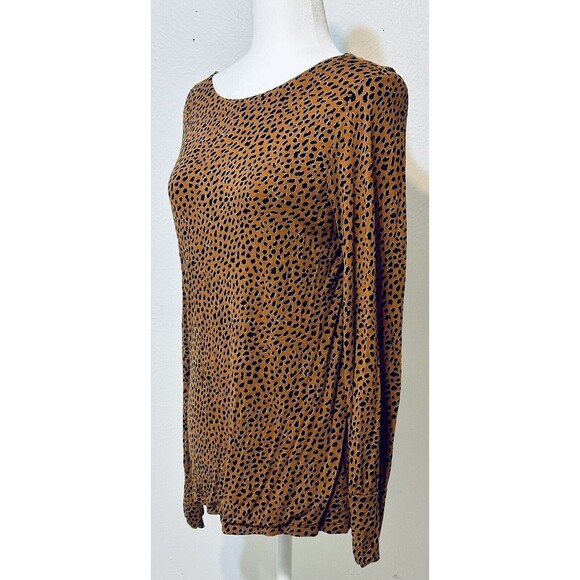 Ann Taylor Women Size L Wool Blend Animal Print Sweater Bohemian Timeless - Picture 3 of 9